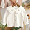 Camisas de Manga Larga para Niñas, Nuevas de Primavera y Otoño Estilo Coreano Moderno Bebé Lindas Camisas, Moda Estilo Bebé Cárdigans Pequeños Algodón