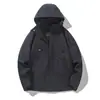 Chaqueta de exterior de tela a prueba de tres elementos, estilo para parejas al aire libre, color liso, talla grande, chaqueta de montañismo de alta calidad
