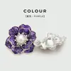 Botones Metálicos Florales de Doble Capa de 35 mm Estilo Chino Botones Teñidos al Aceite para Abrigos, Trajes, Chaquetas y Accesorios de Piel