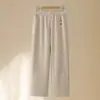 Pantalones de pana gruesa de pierna recta estilo mom para mujer, nuevos de otoño e invierno, color liso, superficie lisa, versión estrecha, pantalones de pierna ancha para mujer