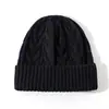 Gorros de Punto Cálidos Transfronterizos para Otoño e Invierno para Hombres y Mujeres, Peluche de Piel de Ciervo, Circunferencia de Cabeza Grande, Unisex, Engrosados, Trenzados, Gorros para Clima Frío