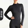 Primavera Otoño Europa América Transfronteriza Chaqueta Deportiva Manga Larga Running Ajustada Alta Elasticidad Fitness Yoga Ropa Top Fitness Chaqueta Mujer
