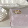 Novo anel fosco de estilo simples e doce para mulheres, moderno, de alta qualidade, elegante, personalizado, anel aberto ajustável para mulheres