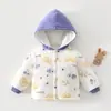 Chamarra Acolchada de Algodón para Bebés Niños y Niñas, Estilo Otoño e Invierno, Sudadera Gruesa de 160g Caliente con Capucha, Ropa para Bebés y Niños Anyang