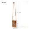 Bolsa de Celular Tecida à Mão Verão Pequena Bolsa Mini Transversal Feriado Bolsa Feminina Múltiplas Combinações Bolsa de Corda de Algodão Bolso de Rede