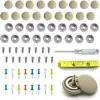 60 Piezas remache de techo de coche forro de techo cayéndose hebilla fija de reparación franela beige cuadros grises