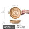 Louças de Cerâmica Rústica, Pratos Cerâmicos Retrô, Conjunto de Tigelas e Pratos Domésticos, Tigelas Redondas de Arroz de Alta Qualidade, Tigelas de Sopa, Pratos Atacado, Pratos de Jantar