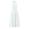 Atacado de Vestido Feminino Pronto para Exportação da Fabricante Primavera 2025 Novo Emagrecedor Casual Grande Balanço Cintura Francesa