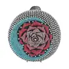 Bolso de noche Flor de Luna Diamante Transfronterizo Clutch de Diamante de Lujo para Banquetes Bolso de Mano con Flor Hueca para Mujer