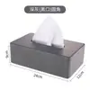 Caja de Pañuelos de Cuero Simple para Hogar Hotel Hotel Coche Caja de Pañuelos de Papel de Cuero Caja de Servilletas de Cuero para el Hogar