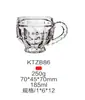 Tazas de Té de Flores Gruesas Resistentes al Calor para Exportación, Tazas de Té para el Hogar, Vasos para Cerveza, Tazas de Café, Vasos de Vidrio con Asas, Venta al por Mayor