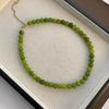 Collar Verde Verde Francés Nicho Verano Hecho a Mano con Cuentas Piedra Natural Cadena Clavícula Apilado Accesorios Nuevo Chino