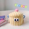 B Cesta de almacenamiento de dibujos animados estilo lindo Dopamina con tapa para snacks, artículos varios y cosméticos