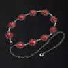 Cadena de Cintura Elegante de Metal con Girasol para Mujer de Comercio Exterior, Accesorio de Cintura Ajustable para Vestido, Cinturón de Cadena Multicapa de Gama Alta