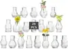 Juego de Jarrones Pequeños Decorativos de Vidrio Vintage Transparente Estilo Ins, Jarrón de Flores y Botella de Aromaterapia, El Más Vendido Transfronterizo con un Toque de Lujo