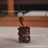 Llavero de Regalo Año del Caballo Adorno Colgante de los Doce Zodíacos Sándalo Verde Cadena de Teléfono de Dibujos Animados Souvenir de Bolso de Mujer