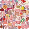 50 Pegatinas de Graffiti de Órgano de Dibujos Animados Decoración Personalizada Guitarra Cuaderno Equipaje DIY Impermeable Transfronterizo