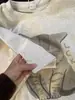 Camiseta de Manga Corta con Estampado Divertido de Gato, Diseño de Nicho, Estilo Casual Perezoso para Mujer, Nuevo Top Verano 2025 Ins