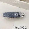 Corea del Sur Lujo Ligero Moda Lazo Delgado Brillante Triángulo bbclip Versátil de Alta Gama Mismo Estilo que los Bloggers Accesorios para el Cabello para Flequillo para Mujeres
