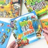 Plantas vs. Libro Tranquilo Magnético de Zombis Escena Creativa DIY Infantil Pegatinas Magnéticas sin Cortar Libro de Juguetes Magnéticos
