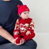 Mameluco Bordado de Luna Llena para Bebé de un Año Estilo Chino Túnica Festiva Traje Rojo para Gateo de Bebé de un Año Venta al por Mayor