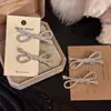 Exquisito y de Gama Alta Pinza para el Cabello de Lazo con Pedrería Modelo 2025 Pinza para Flequillo Lateral Pinza de Pato para Niña de Invierno