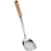 Cuchara para Sopa de Acero Inoxidable, Colador, Mango de Madera Aislado, Espátula, Utensilios de Cocina, Cuchara de Cocina, Juego de Cocina, Venta al por Mayor en Supermercado