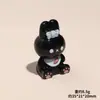 Conejo de Dibujos Animados en 3D con Lazo Muñeca de Resina DIY Decoración para Coche Escritorio Adornos Accesorios para Llavero Material