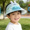 Sombrero con Ventilador para Protección Solar de Verano y Protección UV, Ala Ancha, Sombrero de Sol Abierto, Sombrero Parasol con Ventilador Ajustable de 3 Niveles