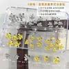 Conjunto de Decoração de Arte de Unhas Flor de Lilás em Liga Metálica com 6 Peças, Venda Quente Transfronteiriça Flor Prateada Retrô Acessórios de Unhas DIY