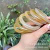 Pulsera de calcedonia, ágata y oro champán de caballo de hielo natural de alta calidad, pulsera redonda artística fresca para mujer, pulsera de belleza al por mayor