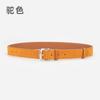 Nuevo Cinturón de Cuero Escarchado para Mujer Retro Simple Combinable Hebilla de Pin Falda Jeans Cinturón Decorativo para Mujer Venta al por Mayor