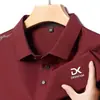 Camisa Polo de Manga Larga con Cuello de Solapa para Hombre de Primavera y Otoño Camiseta Casual Sencilla para Hombre con Estampado de Letras para Hombre