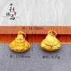 Tienda de oro mismo estilo alta retención de color arena dorada hueco carácter fu Buda Maitreya colgante femenino cobre chapado en oro estatua de Buda accesorios diy venta al por mayor