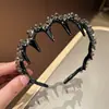 Faixa de Cabelo de Cristal de Luxo Leve Estilo Coreano Pente de Cabelo com Senso de Alto Padrão Faixa para Cabelos Quebrados com Dentes Clip de Cabelo Versátil para Lavar o Rosto Acessórios de Cabelo Femininos