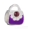 Estrella de pedrería morada animal cuentas redondas de cristal aleación cuentas sueltas accesorios para pulsera DIY cuentas de agujero grande