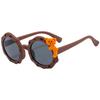 Gafas de Sol para Bebé con Protección Solar de Silicona Ultraligera Dibujadas, Gafas de Sol Infantiles con Montura Redonda de Oso Lindo Personalizadas 8-063