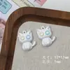Colar Pingente de Gato Desenho Animado Fofo Versátil Olhos Grandes para Mulheres DIY Colar Pulseira Acessório para Pendurar em Bolsa