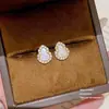 Pendientes de Moda de Aguja de Plata 925 con Cubos de Perla de Venta Caliente Pendientes Dulces de Nicho de Gama Alta Pendientes de Diseño Exquisito