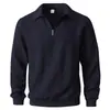 Suéter de punto con media cremallera para primavera y otoño, comercio exterior transfronterizo, con cuello camisero, estilo casual "old money" para hombre, logo personalizado