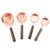 Cuchara medidora de nogal oro rosa cuchara medidora mango cuchara medidora chapada en cobre cuchara medidora herramienta para hornear herramientas de cocina juego de ocho piezas
