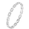 Joyería Transfronteriza, Lujo Ligero y Sensación de Alta Gama, Pulsera de Diamantes Microincrustados para Mujer, Moderna, Sencilla y Versátil, Pulsera de Acero de Titanio que No se Desvanece