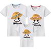 Año Nuevo verano nuevo AMOR autoproducido algodón fino ropa para padres e hijos ropa de clase LOGO ropa para niños manga corta cuello redondo camiseta al por mayor