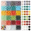 Cuentas de vidrio de 24 compartimentos de colores para joyería DIY, cuentas sueltas de cristal de colores, cuentas para pulseras, nuevo artículo transfronterizo