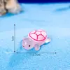 Paisaje en miniatura, tortuga brillante de dibujos animados creativa y linda, decoración DIY, accesorio de caja sorpresa, adorno pequeño