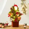 Decoración Navideña Coreana Ambiente de Cafetería Arreglo Nobelson Árbol de Navidad Pequeño Tipo Adornos de Escritorio Guirnalda Ratán