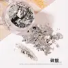 Belleza de uñas resaltado papel de hoja de oro carcasa Esmalte de uñas pegamento pegatinas decorativas lentejuelas joyería para uñas fragmento de hoja de lata oro plata carcasa