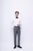 Traje de Padrino Camisa de Manga Larga Blanca para Hombre Ropa Formal Profesional Sin Planchar Ropa de Trabajo Camisa de Boda de Negocios Ropa de Trabajo