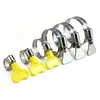 Abrazadera de manguera con mango de acero inoxidable 304, abrazadera de plástico de apriete manual, abrazadera de tubería, anillo de apriete para tubería de agua, abrazadera de tubería fija