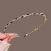 Fina tiara de strass simples, alta qualidade feita à mão, grampo de cabelo ultra-fada versátil, tiara fina de borda vintage para sair, acessório de cabelo